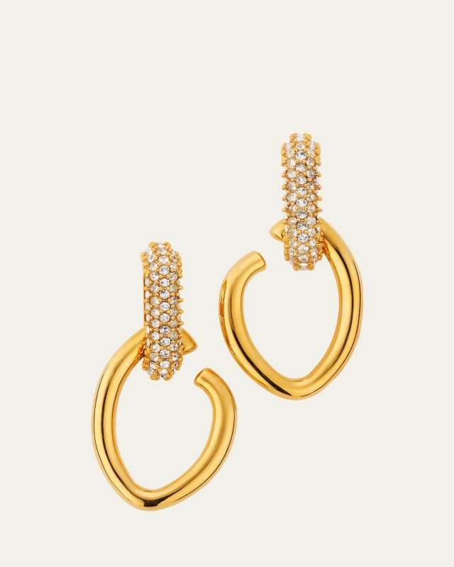 Pave O Drop Earrings